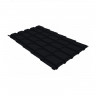 Металлочерепица квадро профи Satin Мatt RAL 9005 черный 0,5