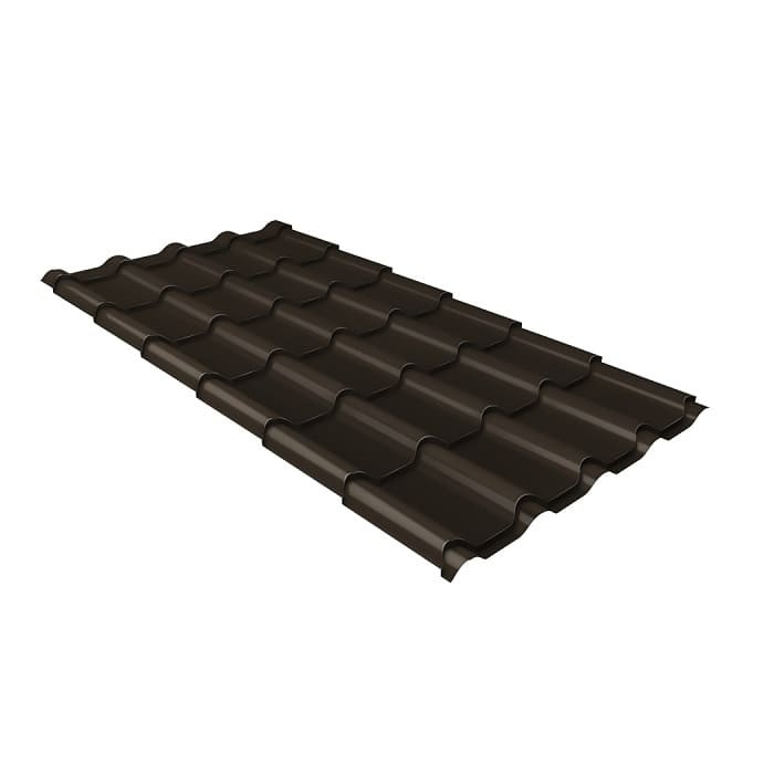 Металлочерепица камея Rooftop Matte RR 32 темно-коричневый 0,5