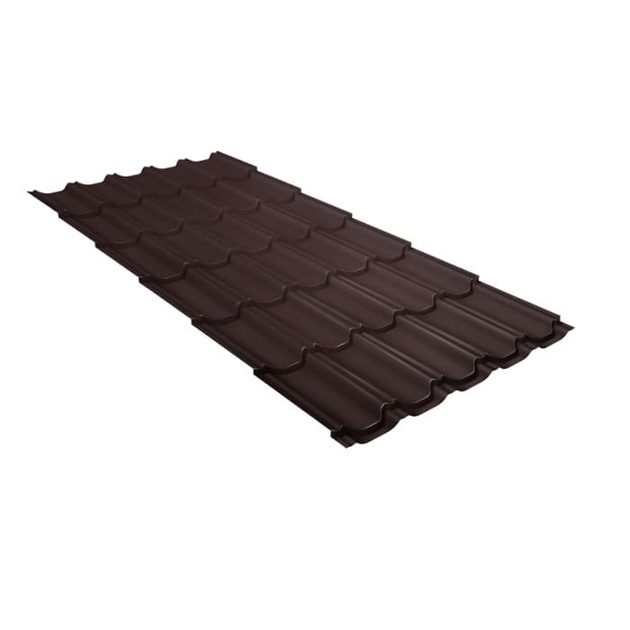 Металлочерепица квинта плюс Drap RAL 8017 шоколад 0,45