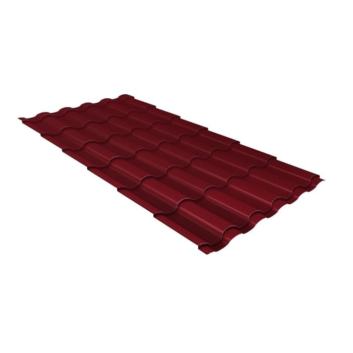 Металлочерепица кредо Drap RAL 3005 красное вино 0,45