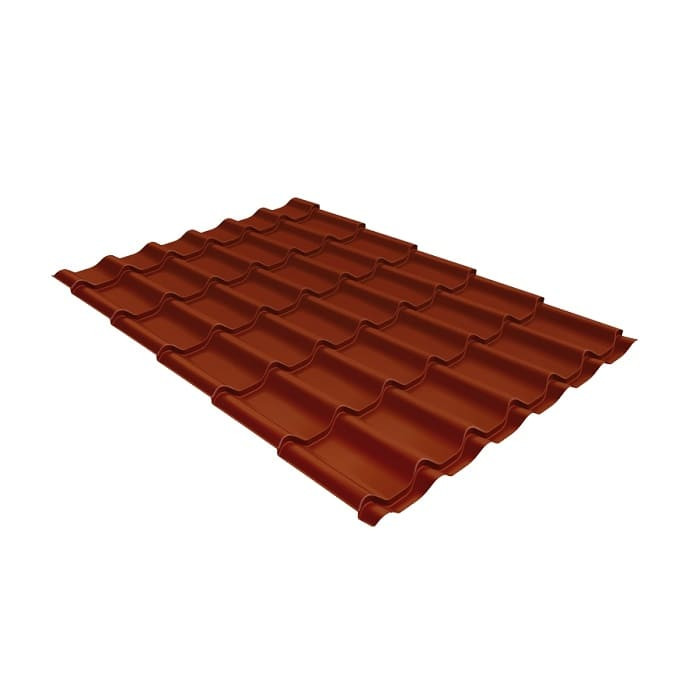 Металлочерепица классик Satin RAL 8004 терракота 0,5